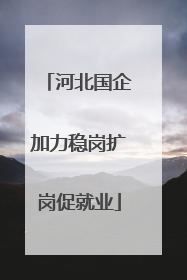 河北国企加力稳岗扩岗促就业