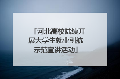 河北高校陆续开展大学生就业引航示范宣讲活动