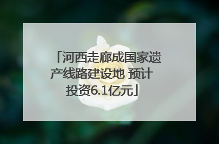 河西走廊成国家遗产线路建设地 预计投资6.1亿元