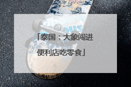 泰国：大象闯进便利店吃零食