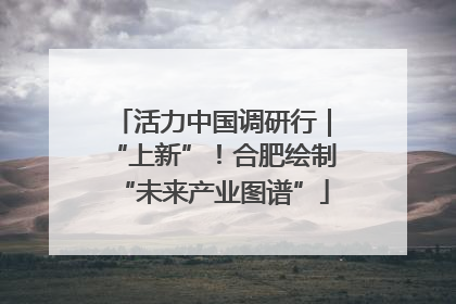 活力中国调研行｜“上新”！合肥绘制“未来产业图谱”