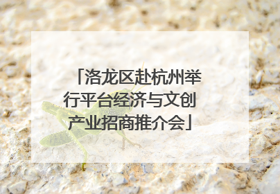 洛龙区赴杭州举行平台经济与文创产业招商推介会