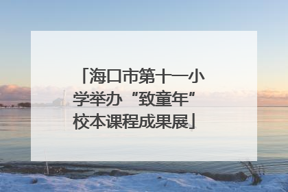 海口市第十一小学举办“致童年”校本课程成果展