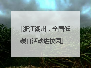 浙江湖州：全国低碳日活动进校园