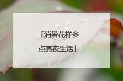 消暑花样多 点亮夜生活