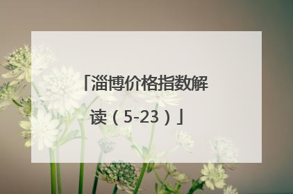 淄博价格指数解读（5-23）