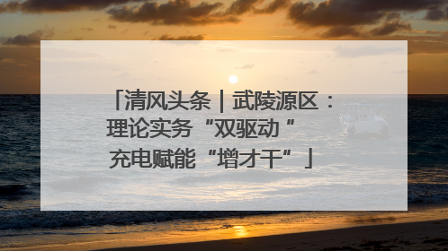 清风头条｜武陵源区：理论实务“双驱动 ” 充电赋能“增才干”