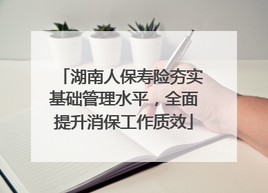 湖南人保寿险夯实基础管理水平，全面提升消保工作质效