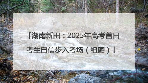 湖南新田：2025年高考首日 考生自信步入考场（组图）