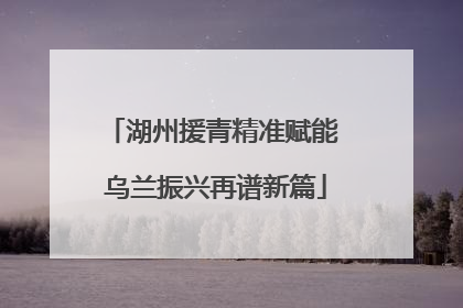湖州援青精准赋能 乌兰振兴再谱新篇