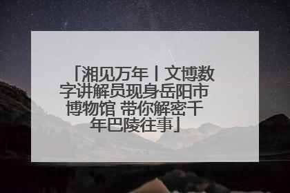 湘见万年丨文博数字讲解员现身岳阳市博物馆 带你解密千年巴陵往事
