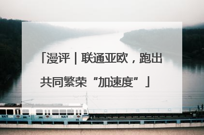 漫评｜联通亚欧，跑出共同繁荣“加速度”