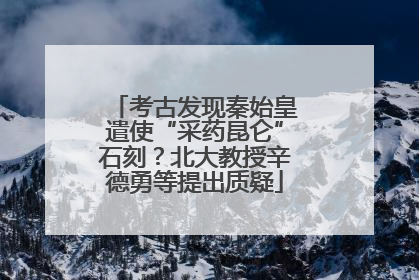 考古发现秦始皇遣使“采药昆仑”石刻？北大教授辛德勇等提出质疑