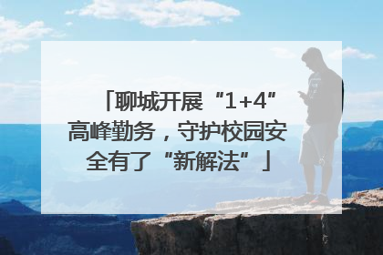 聊城开展“1+4”高峰勤务，守护校园安全有了“新解法”