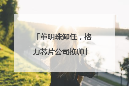 董明珠卸任，格力芯片公司换帅