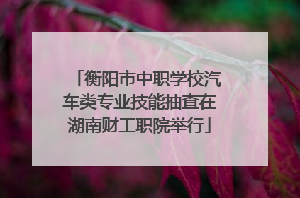 衡阳市中职学校汽车类专业技能抽查在湖南财工职院举行