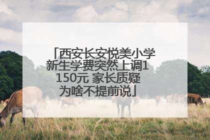 西安长安悦美小学新生学费突然上调1150元 家长质疑为啥不提前说