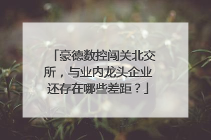 豪德数控闯关北交所，与业内龙头企业还存在哪些差距？