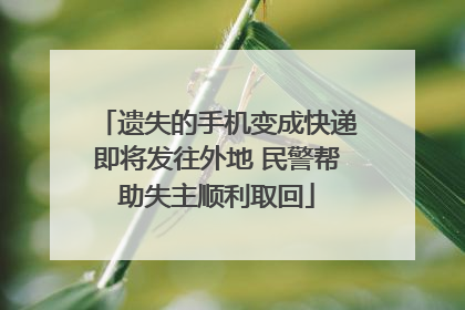 遗失的手机变成快递即将发往外地 民警帮助失主顺利取回