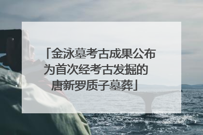 金泳墓考古成果公布 为首次经考古发掘的唐新罗质子墓葬