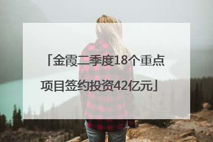 金霞二季度18个重点项目签约投资42亿元