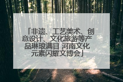 非遗、工艺美术、创意设计、文化旅游等产品琳琅满目 河南文化元素闪耀文博会