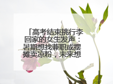 高考结束挑行李回家的女生发声：暑期想找兼职或摆摊卖凉粉，未来想当老师