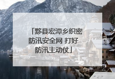 黟县宏潭乡织密防汛安全网 打好防汛主动仗