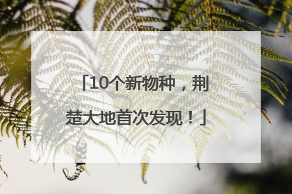 10个新物种，荆楚大地首次发现！