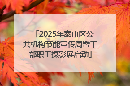 2025年泰山区公共机构节能宣传周暨干部职工摄影展启动