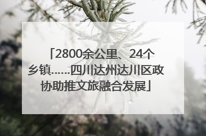 2800余公里、24个乡镇……四川达州达川区政协助推文旅融合发展