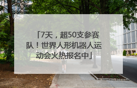 7天，超50支参赛队！世界人形机器人运动会火热报名中
