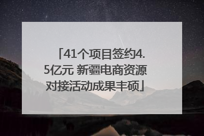 41个项目签约4.5亿元 新疆电商资源对接活动成果丰硕