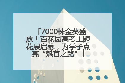 7000株金葵盛放！百花园高考主题花展启幕，为学子点亮“魁首之路”