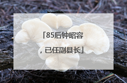 85后钟昭容，已任副县长