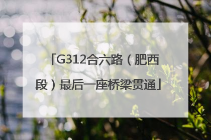 G312合六路（肥西段）最后一座桥梁贯通